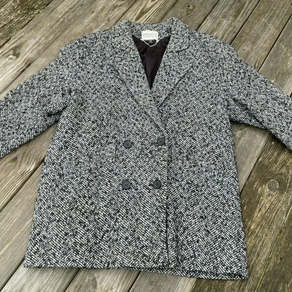Studio C Women Jacket Vintage Coat Made in USA Wool Blend Size L Read Des Size